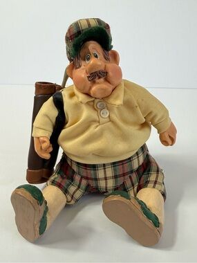 Vintage Russ Berrie Kathleen Kelly Critter Factory Golfer Doll Figurine 2904